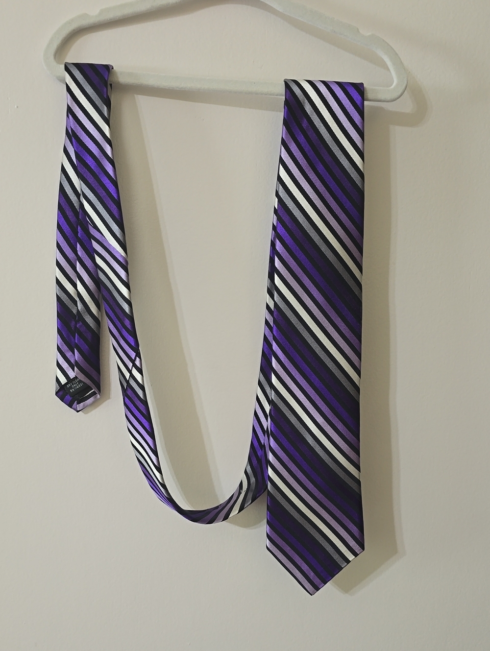 Covington Purple and Black Diagonal Stripe Tie